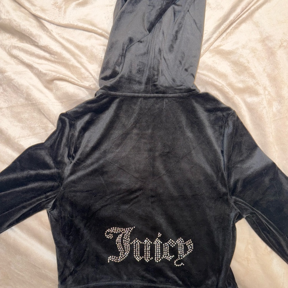 Juicy Couture Black Velour Track Suit - Picture 3 of 5